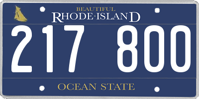 RI license plate 217800