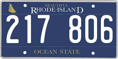 RI license plate 217806