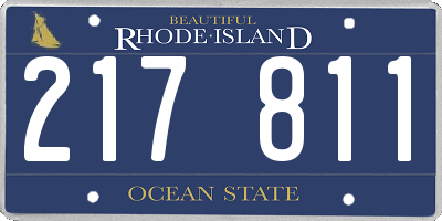 RI license plate 217811