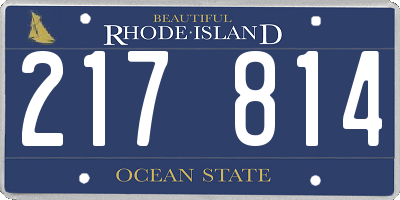RI license plate 217814