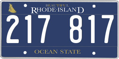 RI license plate 217817
