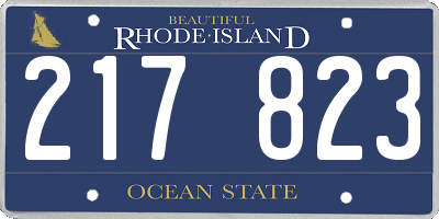 RI license plate 217823