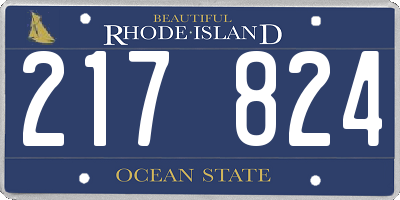 RI license plate 217824