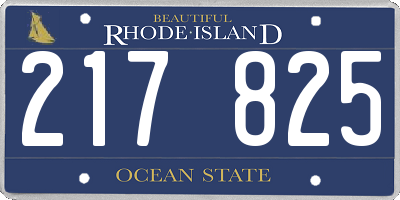 RI license plate 217825