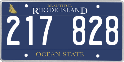 RI license plate 217828