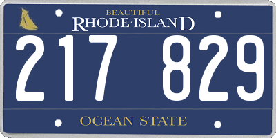 RI license plate 217829