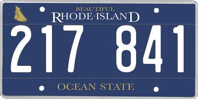 RI license plate 217841