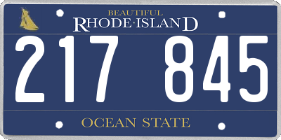 RI license plate 217845