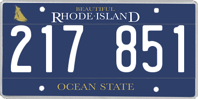 RI license plate 217851