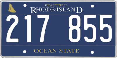 RI license plate 217855