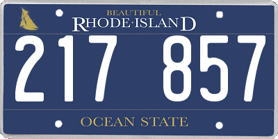 RI license plate 217857