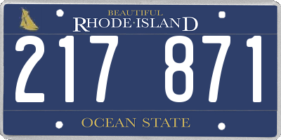 RI license plate 217871