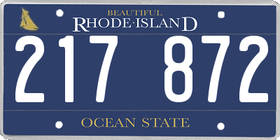 RI license plate 217872