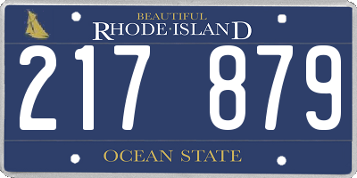 RI license plate 217879