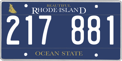 RI license plate 217881