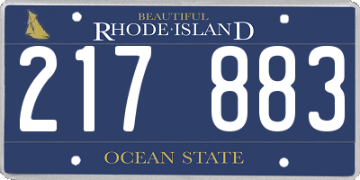 RI license plate 217883