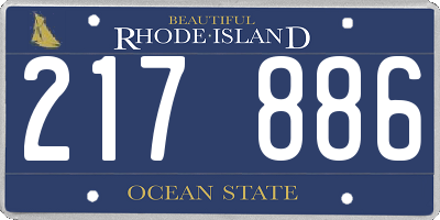 RI license plate 217886