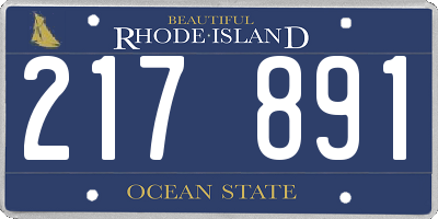 RI license plate 217891