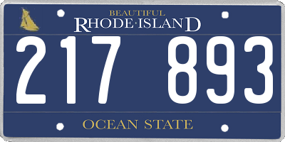 RI license plate 217893