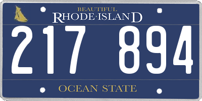 RI license plate 217894