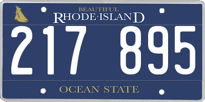 RI license plate 217895