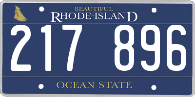 RI license plate 217896