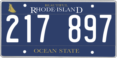 RI license plate 217897