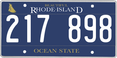 RI license plate 217898