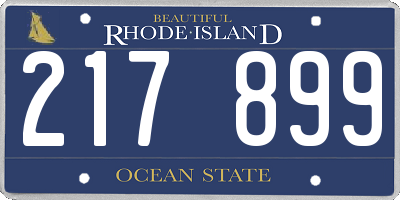 RI license plate 217899