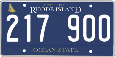 RI license plate 217900