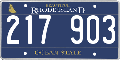 RI license plate 217903