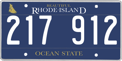 RI license plate 217912
