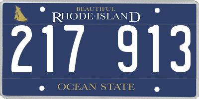 RI license plate 217913