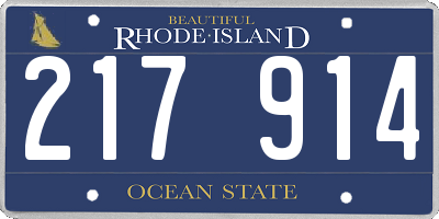 RI license plate 217914