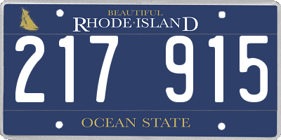 RI license plate 217915