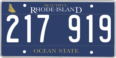 RI license plate 217919