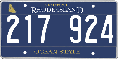 RI license plate 217924