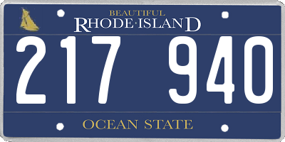 RI license plate 217940