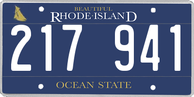 RI license plate 217941