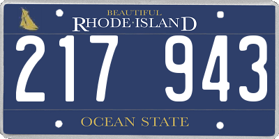 RI license plate 217943