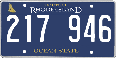RI license plate 217946