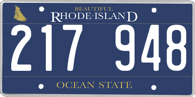 RI license plate 217948