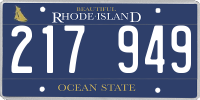 RI license plate 217949