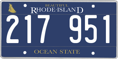 RI license plate 217951