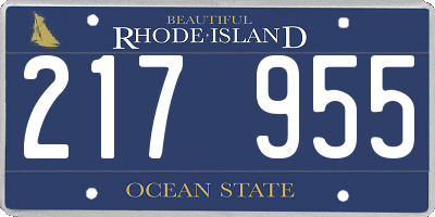 RI license plate 217955