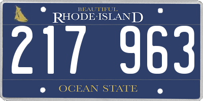 RI license plate 217963