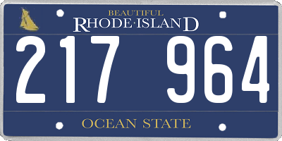 RI license plate 217964