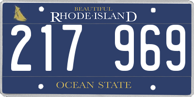 RI license plate 217969
