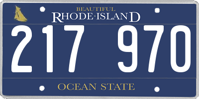 RI license plate 217970