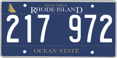 RI license plate 217972